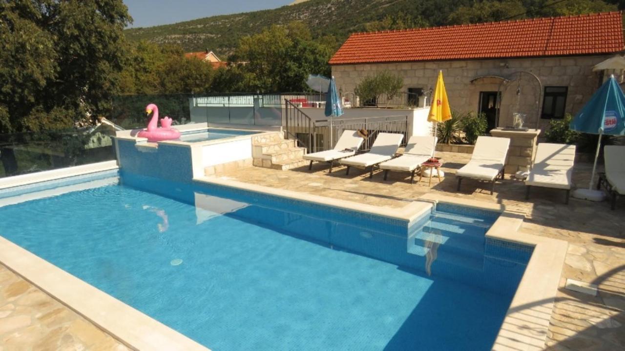 Вилла Dvori Stipanovi With Heated Pool And Jacuzzi Donje Rascane Экстерьер фото